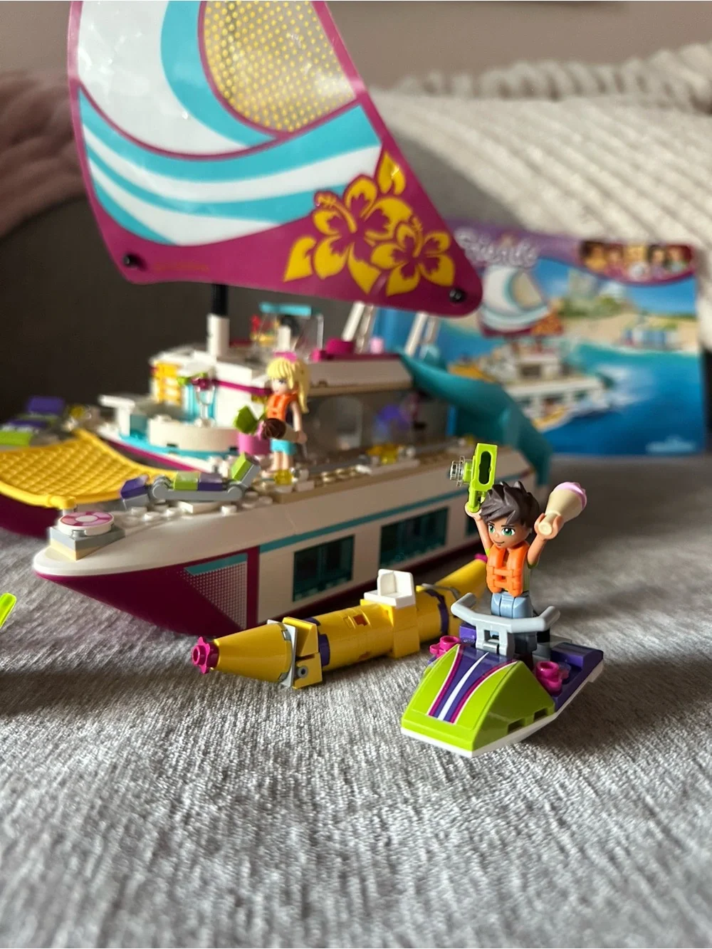 LEGO Friends 41317 Sunshine Catamaran Sailboat Retired Playset with Figures